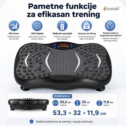 Vibraciona ploča — pametne funkcije i dimenzije