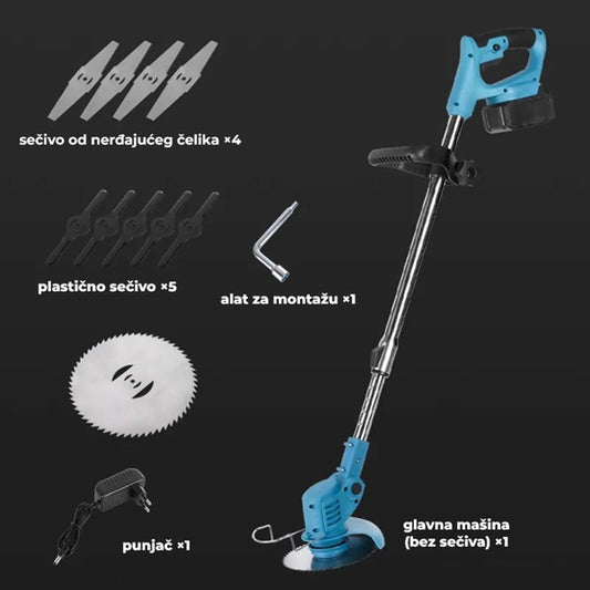 Aku trimer za travu sa 2 baterije