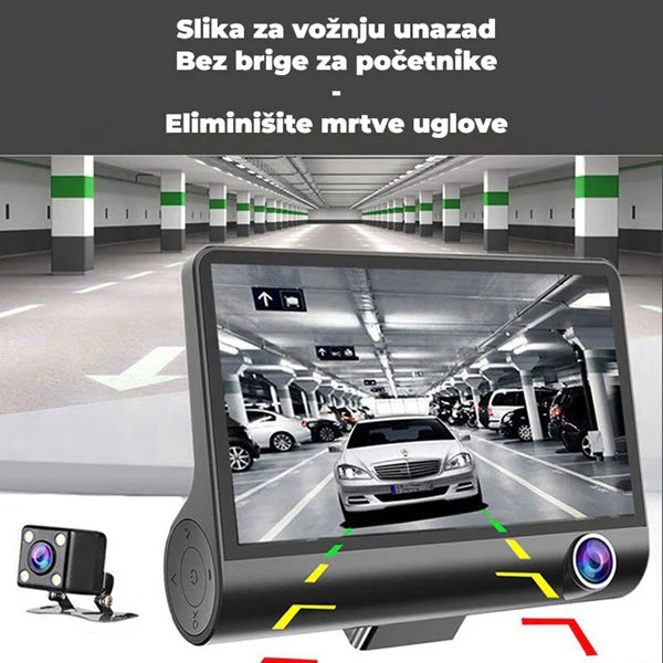 Auto kamera 3 u 1 Full HD prednja, zadnja i unutrašnja