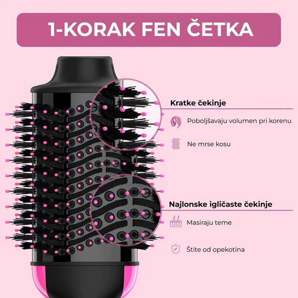 Četka za sušenje i oblikovanje kose 3 u 1 - Četka za feniranje kose