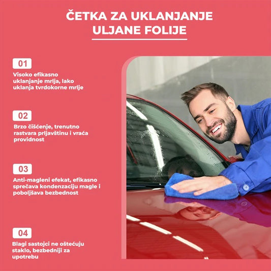 Četka za uklanjanje masnih naslaga sa vetrobrana – sa hidrofobnim efektom