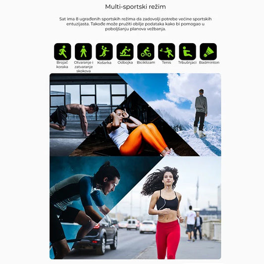 Pametni sat sa bluetooth slusalicama - i20 ultra max 10u1