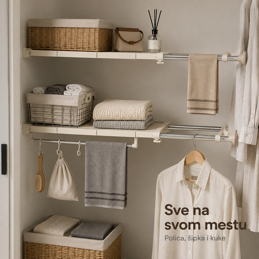 Teleskopska polica bez bušenja