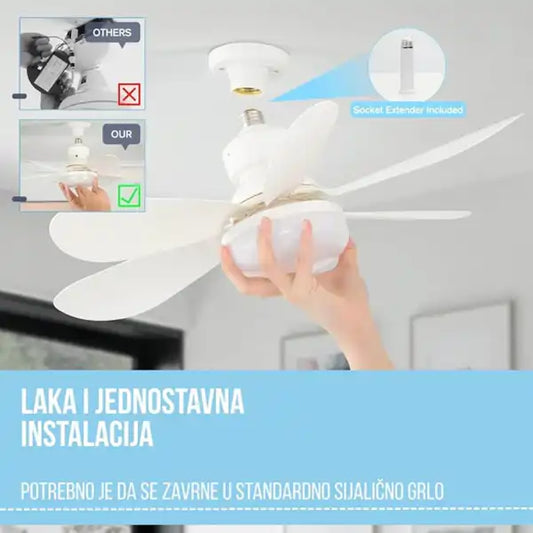 Univerzalni Plafonski Ventilator sa Svetlom