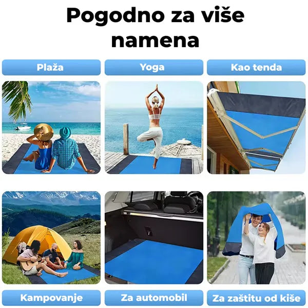 Vodootporna prostirka za plažu 210x200 cm
