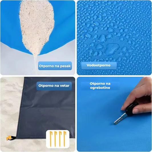 Vodootporna prostirka za plažu 210x200 cm