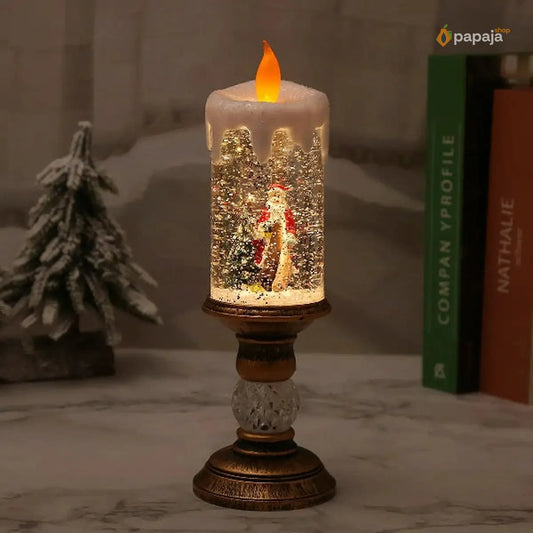 Novogodišnja lampa sveća sa Deda Mrazom - Praznična lampa