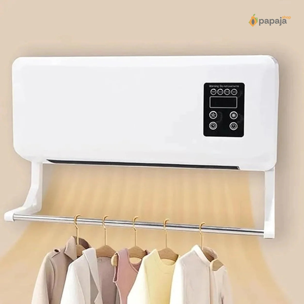 Zidna grejalica 2u1 - Grejanje i hlađenje sa šipkom za sušenje garderobe 1800w