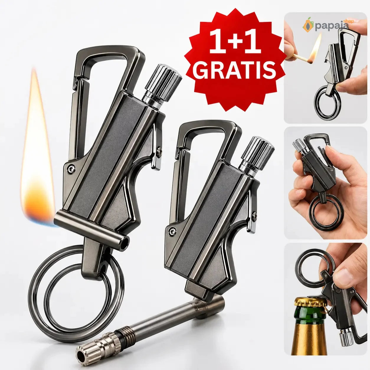 Metalna Šibica sa Večnim Plamenom 1+1 GRATIS | Papaja Shop