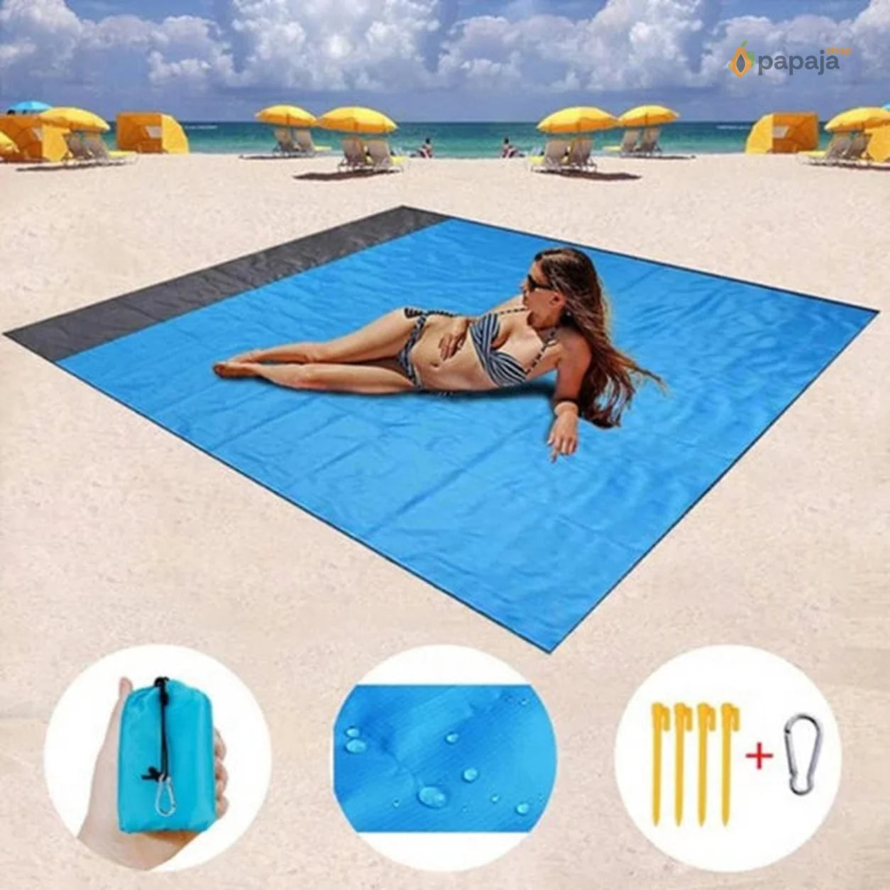 Vodootporna prostirka za plažu 210x200 cm