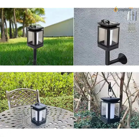 Solarna lampa – Fenjer sa imitacijom plamena