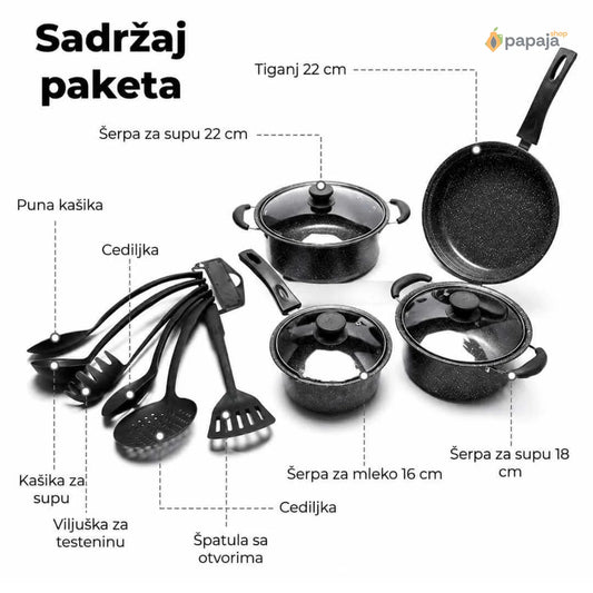 Set šerpi 13 delova