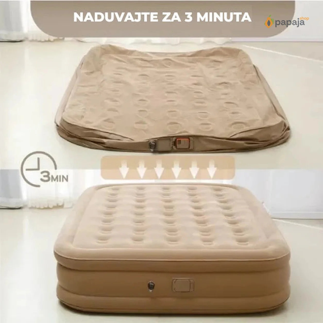 Vazdušni krevet sa automatskom vazdušnom pumpom - Leedsooy - 200x150x40 cm