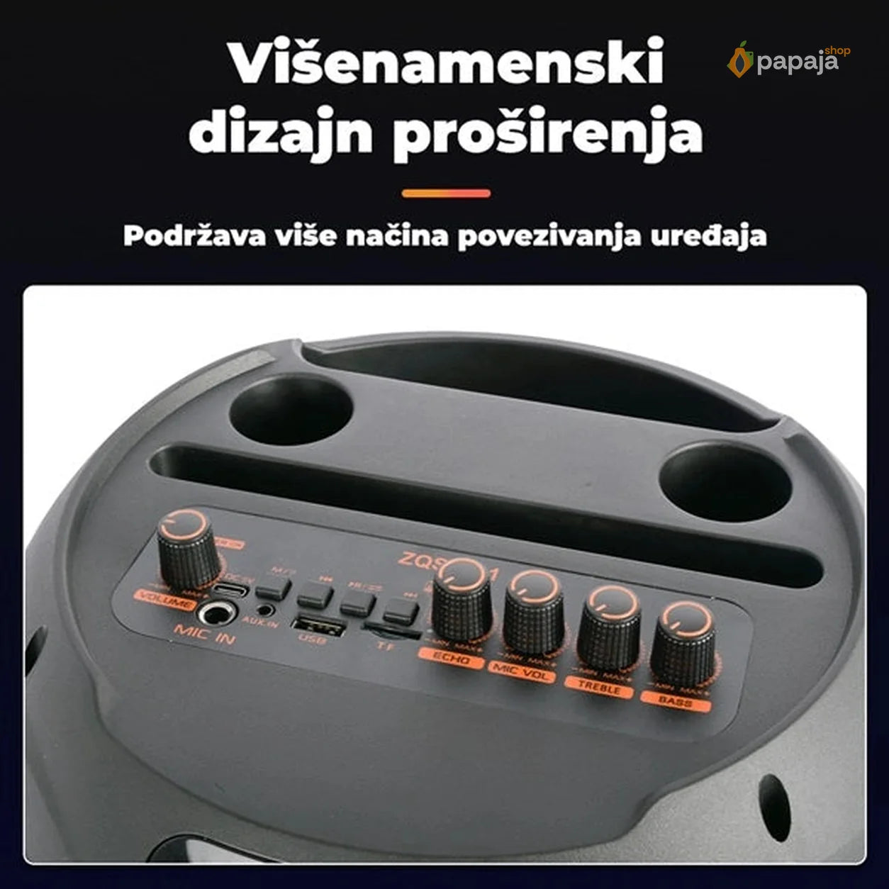 Bluetooth karaoke zvučnik sa RGB osvetljenjem