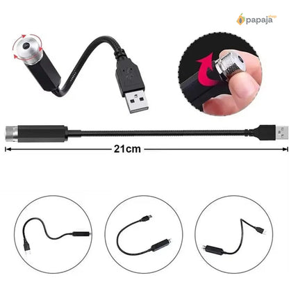 USB zvezdano nebo za auto