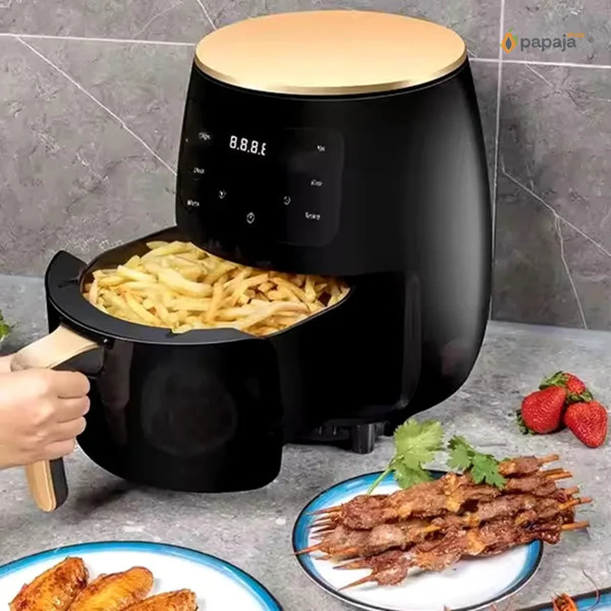 Friteza na vruć vazduh -  Air Fryer - Silver Crest 6L + 50 papira za pečenje