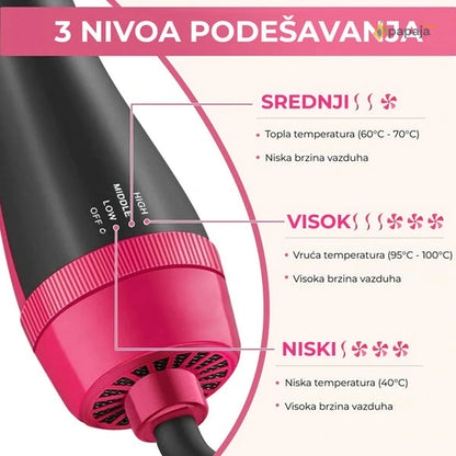 Četka za sušenje i oblikovanje kose 3u1