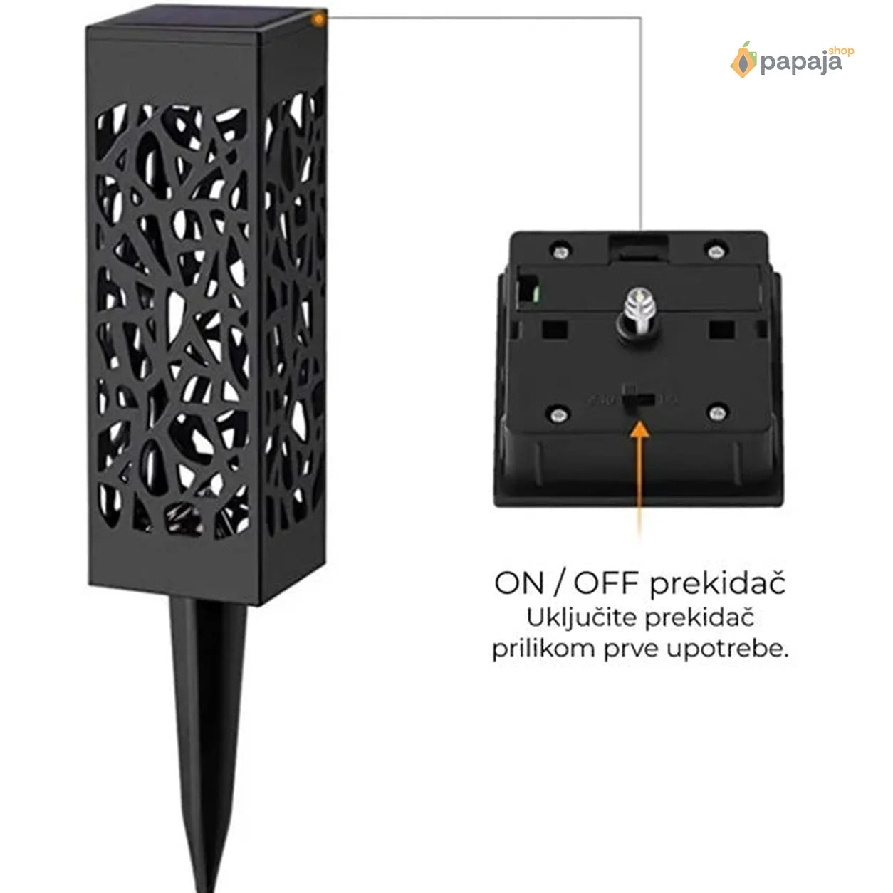 Baštenske solarne lampe sa senzorom 6 kom