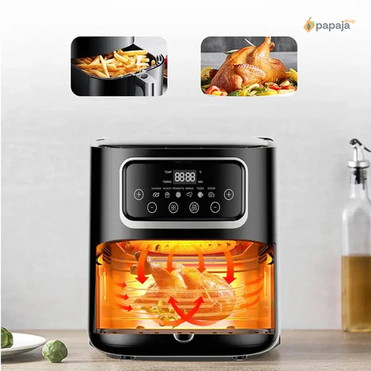 Friteza na vruć vazduh - Air Fryer - Silver Crest 10L + 50 papira za pečenje