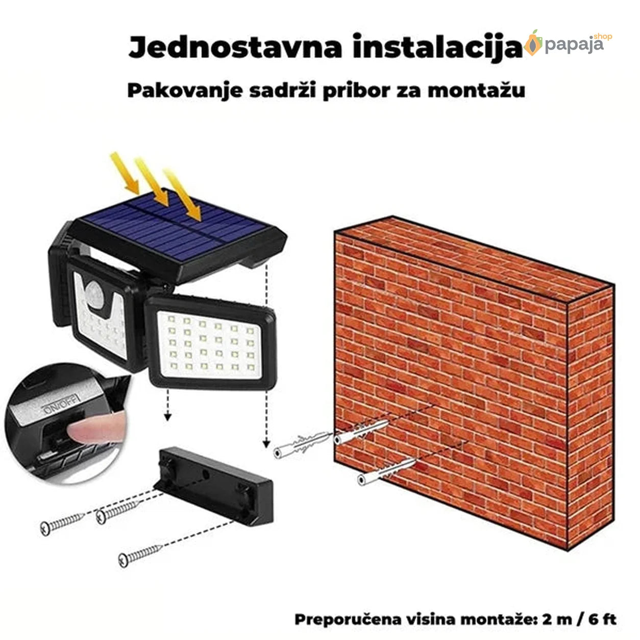 Trostrani solarni reflektor | Papaja Shop