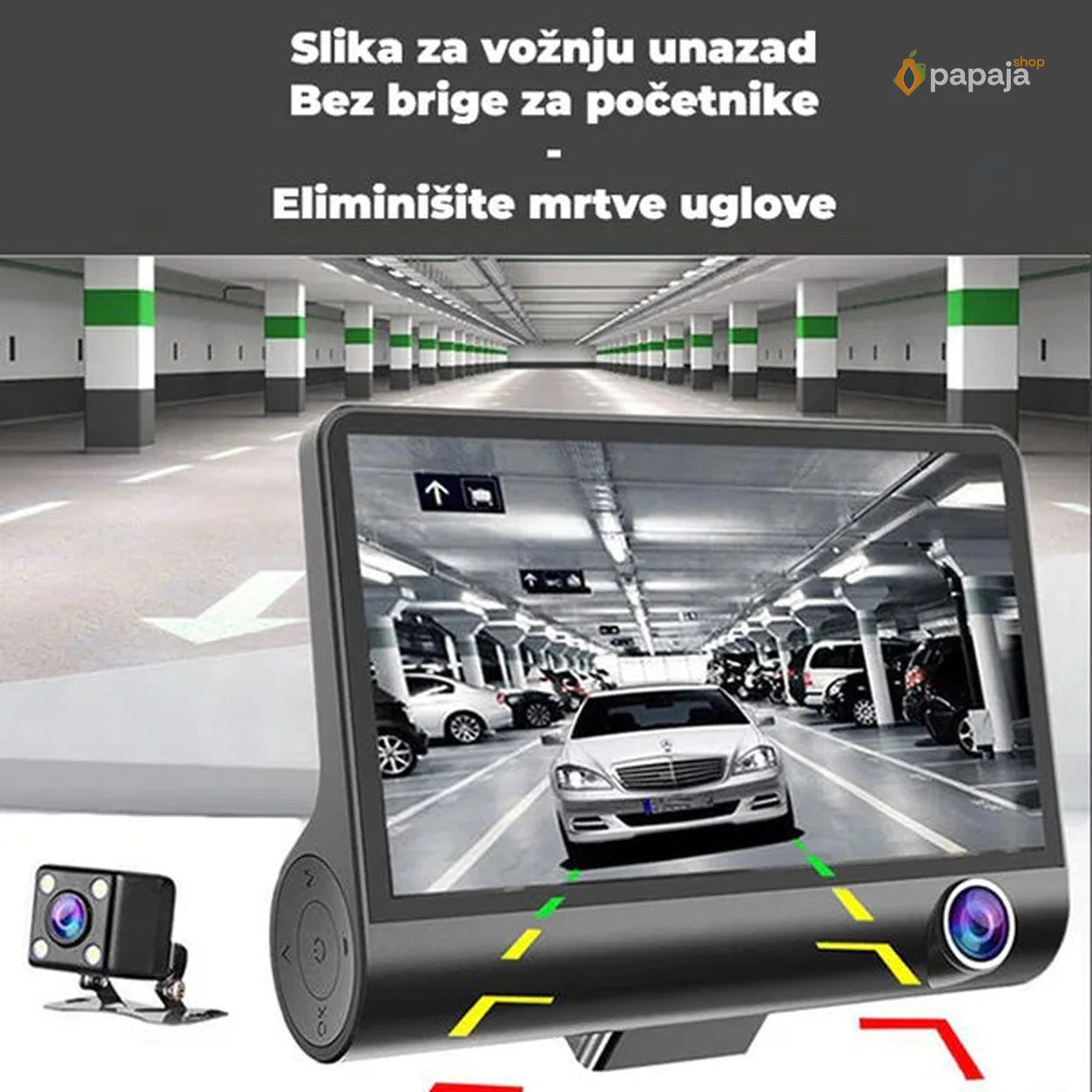 Auto kamera 3 u 1 Full HD prednja, zadnja i unutrašnja