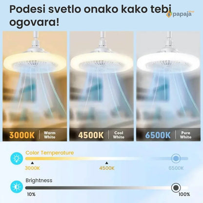 Ventilator sijalice E27 50W + 30W – Komplet 2 komada sa daljinskim