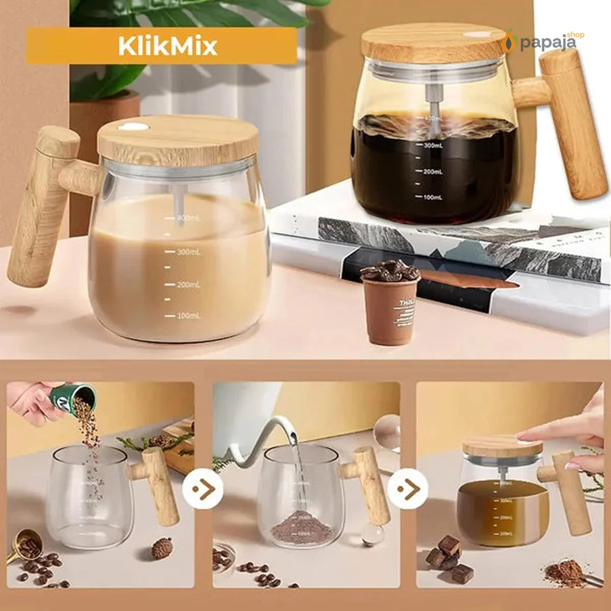 Magična providna šolja - KlikMix Šolja mutilica