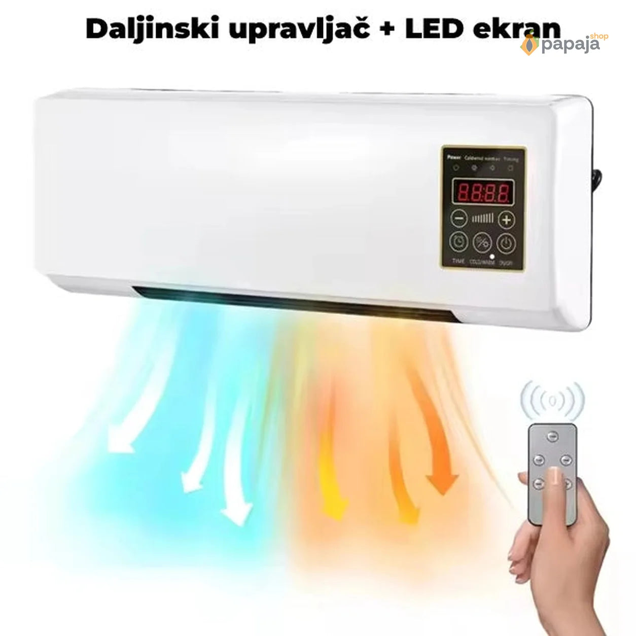 Zidna grejalica sa šipkama za sušenje garderobe - greje 35m²