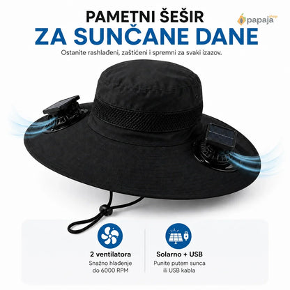Pametni šešir sa 2 ventilatora – 1+1 GRATIS