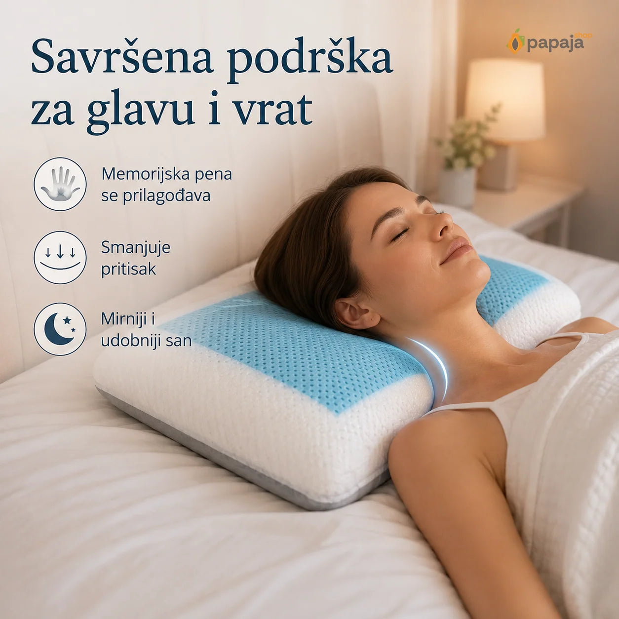 Savršena podrška za glavu i vrat – jastuk od memorijske pene