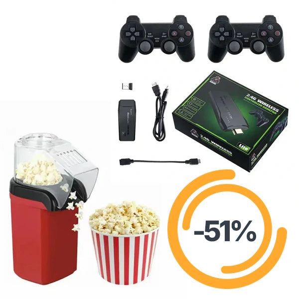 Retro console sa 20000 igrica i aparat za kokice PAPAJA COMBO