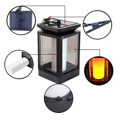 Solarna lampa – Fenjer sa imitacijom plamena