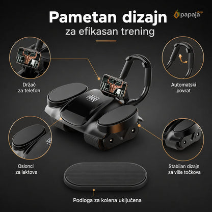 Ab Roller sa Automatskim Povratom i Osloncem za Laktove | Papaja Shop