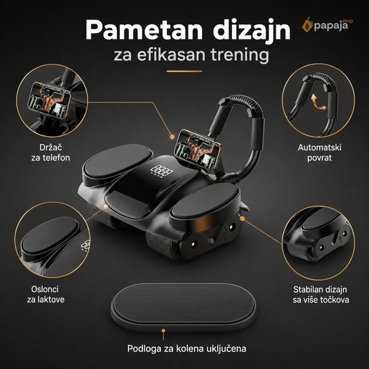 Ab Roller sa Automatskim Povratom i Osloncem za Laktove | Papaja Shop