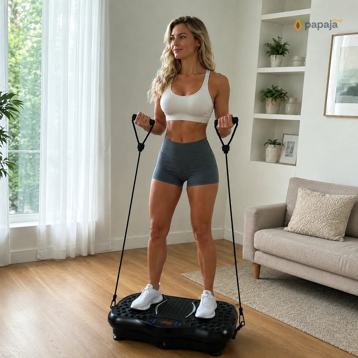 Vibraciona ploča za fitnes — vežbanje kod kuće