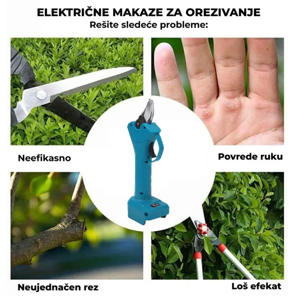 Aku makaze za rezanje voća 88V + dve baterije