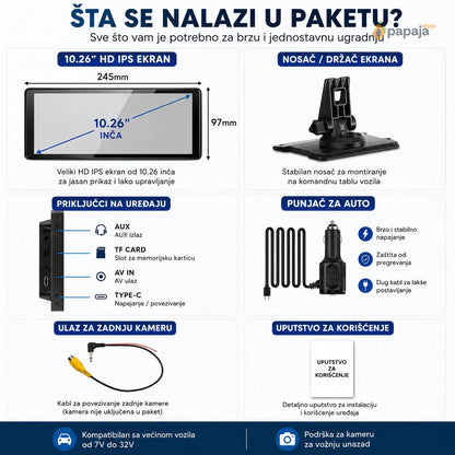 Bežični Android Auto 10.26" | Papaja Shop