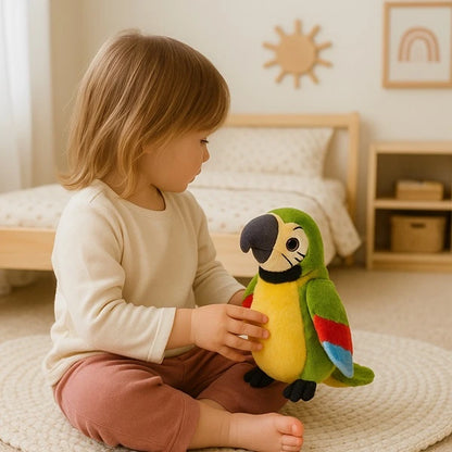 Brbljivi plišani papagaj