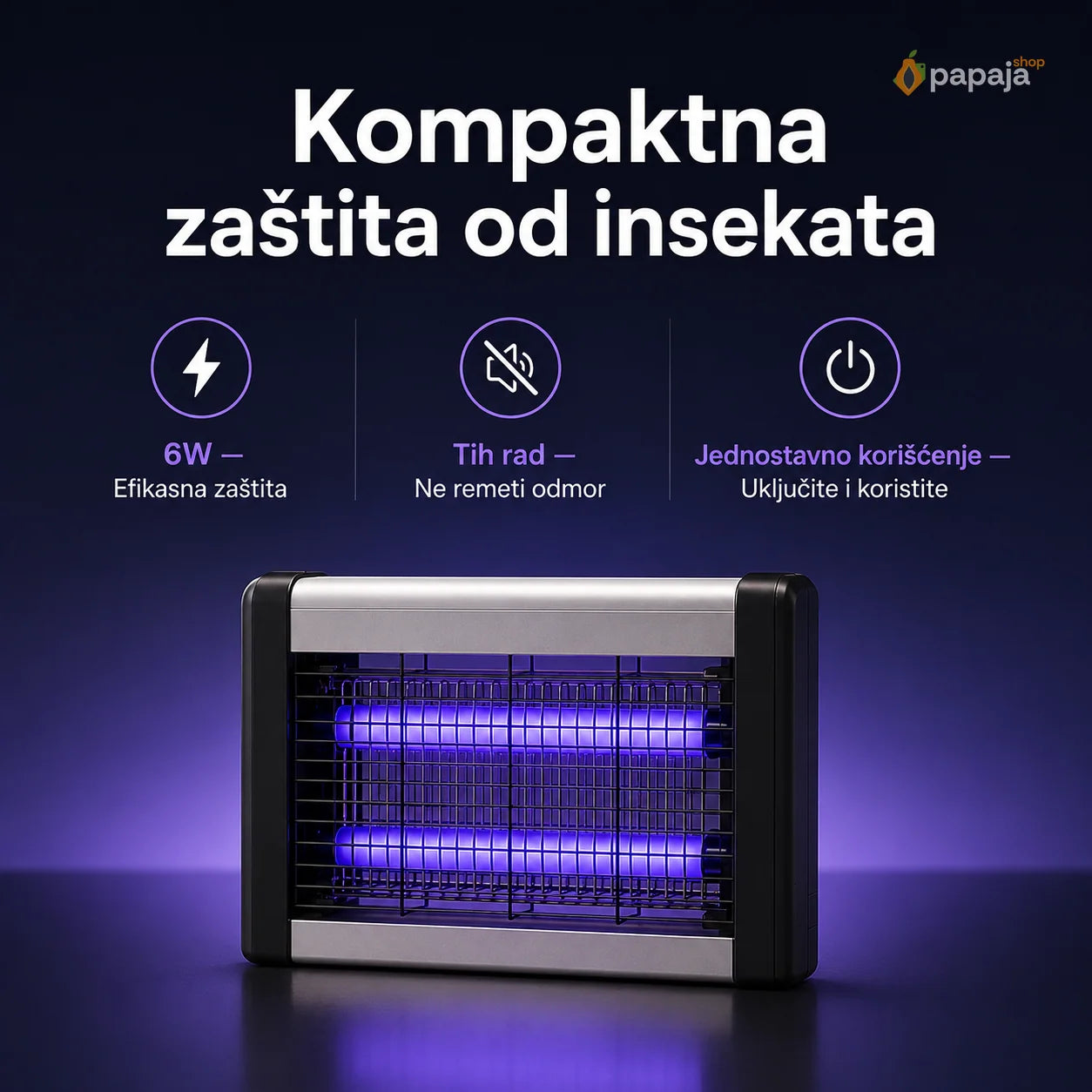 Kompaktna LED lampa protiv komaraca 6W