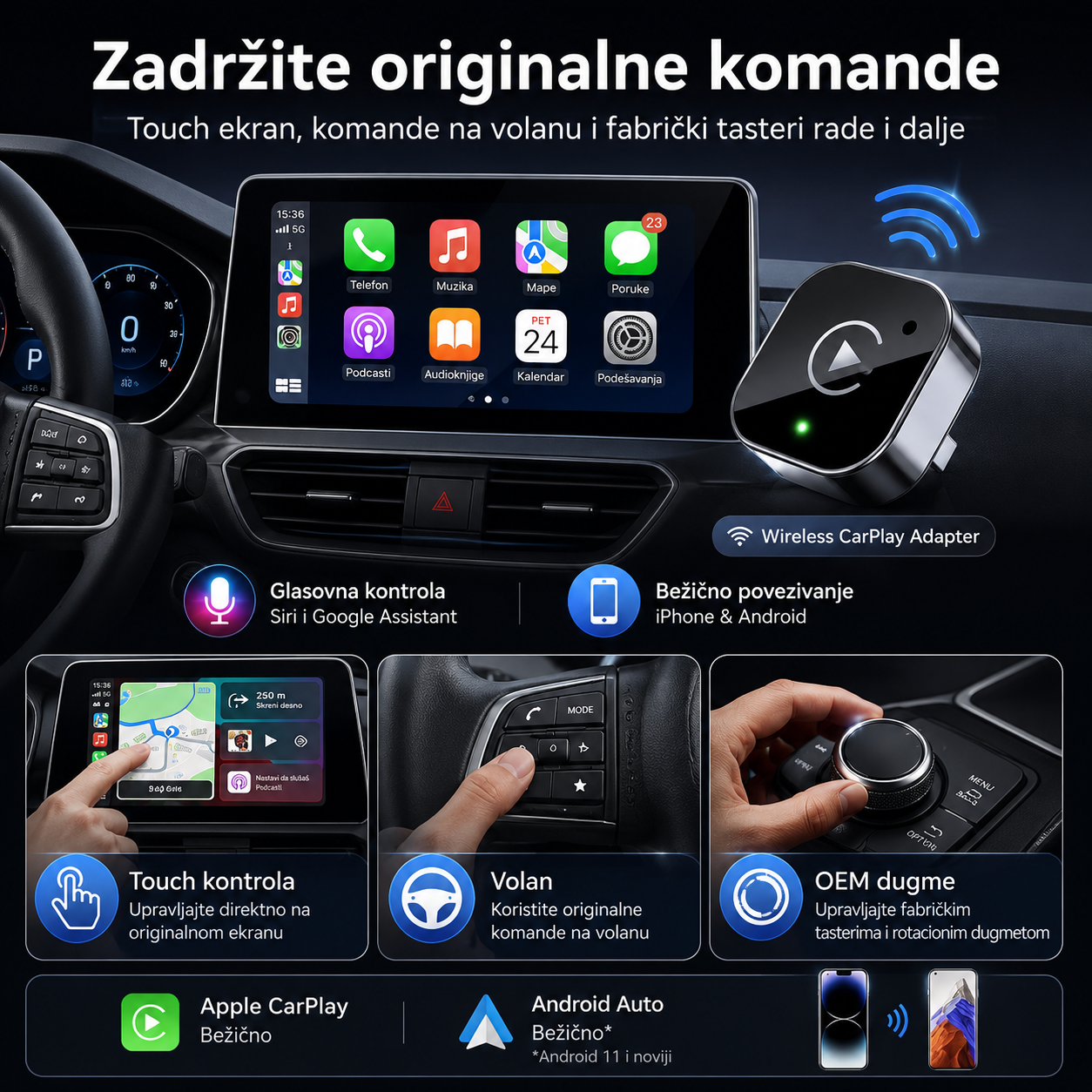 Zadržite originalne komande