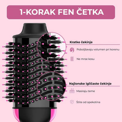 Četka za sušenje i oblikovanje kose 3 u 1 - Četka za feniranje kose