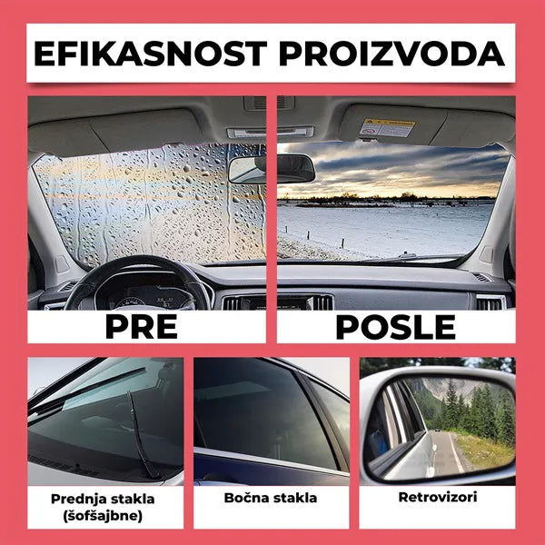 Četka za uklanjanje masnih naslaga sa vetrobrana – sa hidrofobnim efektom