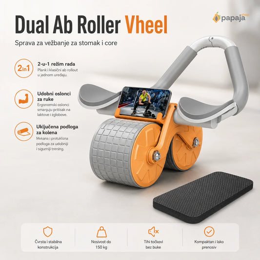 Dual Ab Roller Točak za Trbušnjake | Papaja Shop