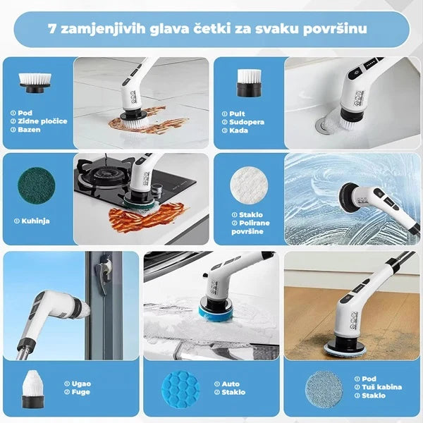 Električna četka za čišćenje 7u1
