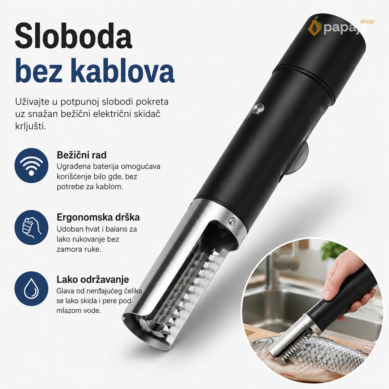 Sloboda bez kablova – bežični skidač krljušti