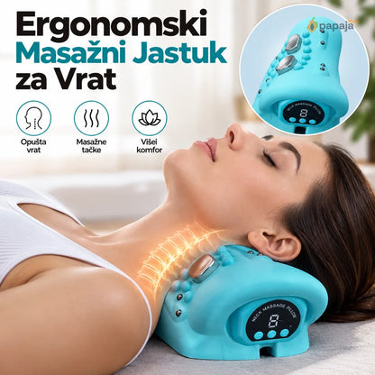 Ergonomski Masažni Jastuk za Vrat - Punjivi | Papaja Shop