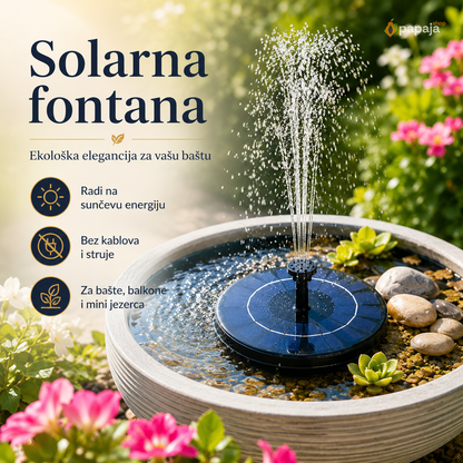 Solarna fontana — lifestyle — Ekološka elegancija