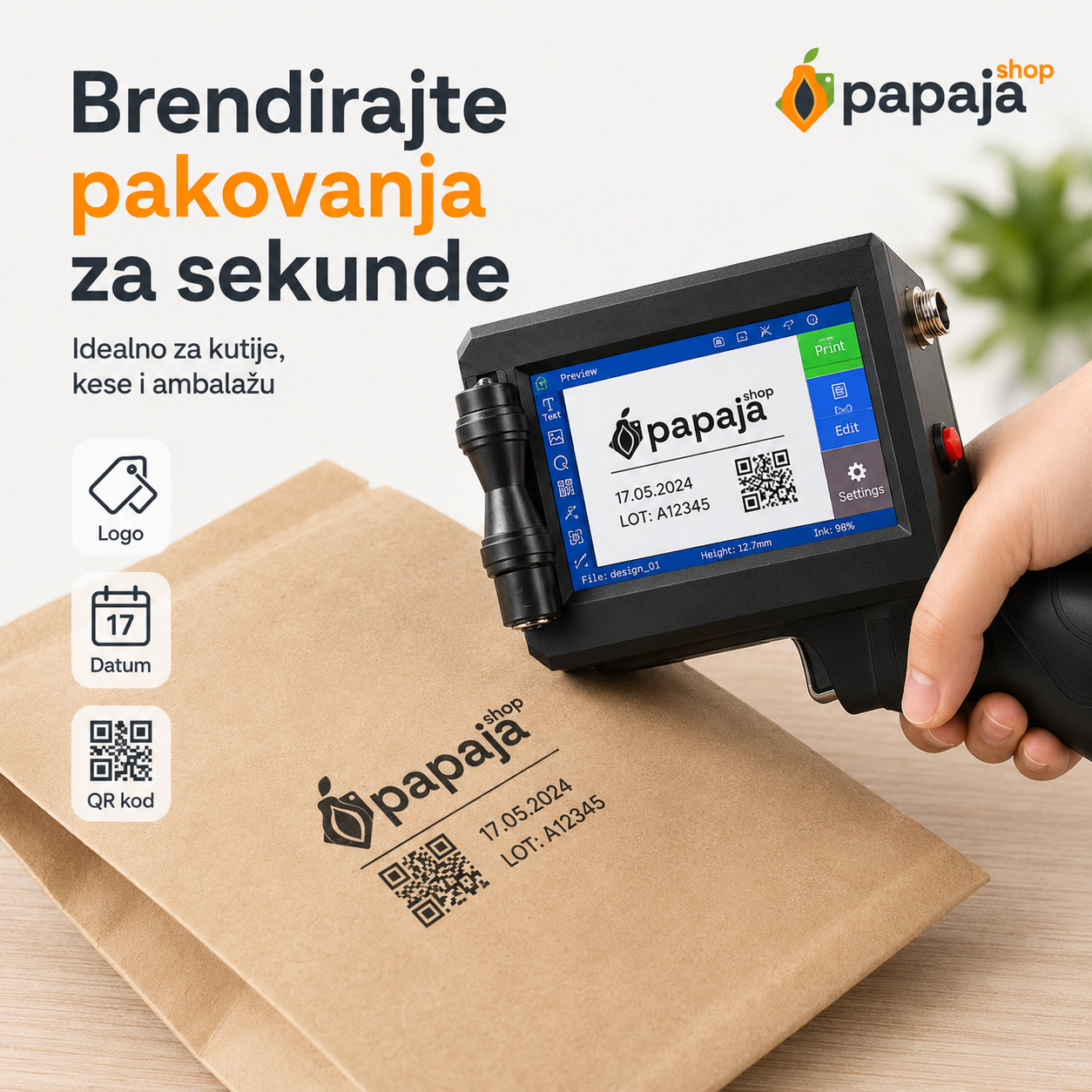 Brendirajte pakovanja za sekunde