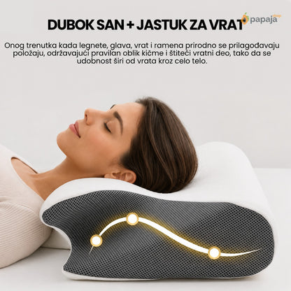 Dubok san + jastuk za vrat — Ortopedski jastuk od memorijske pene | Papaja Shop