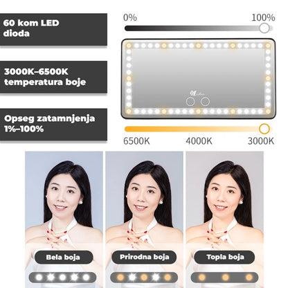 LED ogledalo za šminkanje u autu